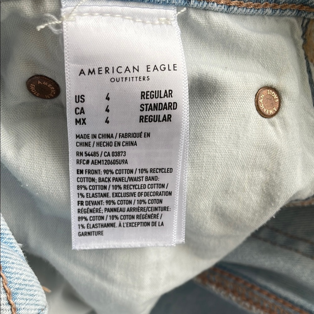 American Eagle Outfitters Blue Straight Leg Jeans